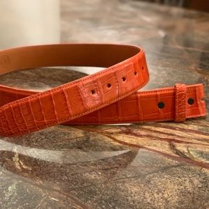 House of Fleming Orange Alligator Belt